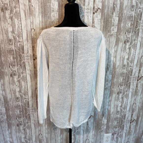 Talbots White Lightweight Tunic Sweater size XL - Picture 4 of 5